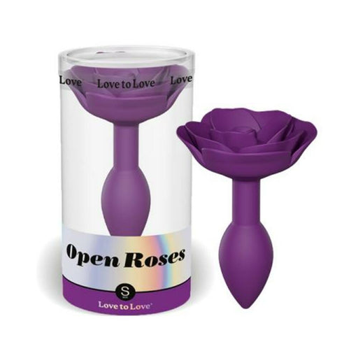 Love To Love Open Roses Anal Plug Small Purple Rain | cutebutkinky.com