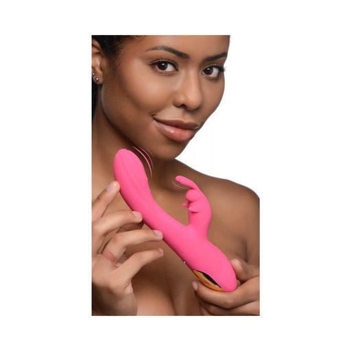 Power Bunny Huggers Rabbit Vibe Silicone Rechargeable Red | cutebutkinky.com