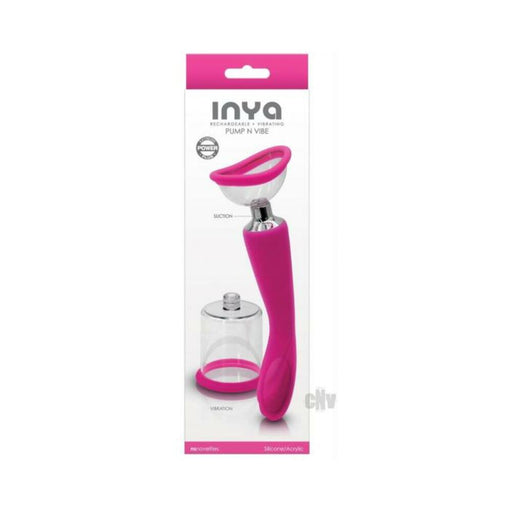 Inya Pump And Vibe With Interchangeable Suction Cups - Pink | cutebutkinky.com