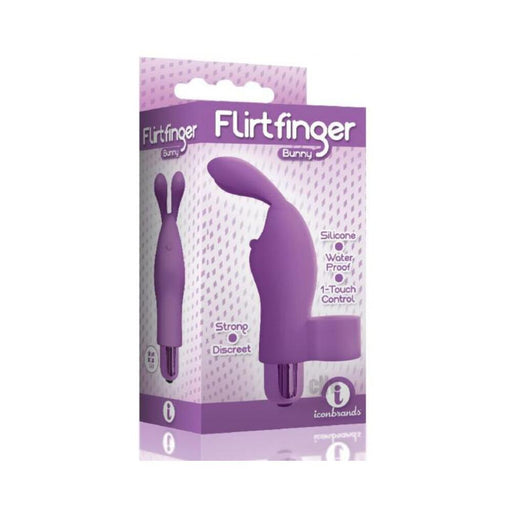 The 9's Flirt Finger Bunny Finger Vibrator Purple | cutebutkinky.com