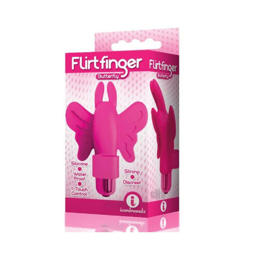 The 9's Flirt Finger Butterfly Finger Vibrator Pink | cutebutkinky.com