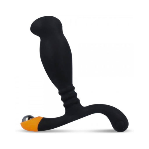 Nexus Ultra Si Silicone & Polypropylene Massager - Black/orange | cutebutkinky.com