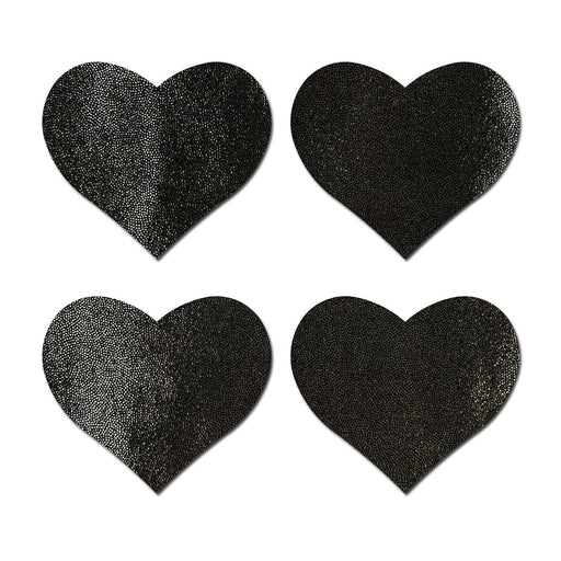 Pastease Petites Liquid Hearts Pasties Black 2-Pack
