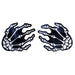 Pastease Skeleton Hands Pasties Black