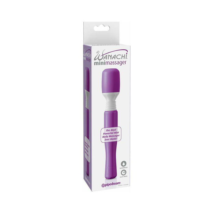 Mini Wanachi Waterproof Massager Flexible Silicone Wand Vibrator Purple