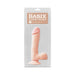 Basix Rubber Works 7.5 in. Dong With Balls & Suction Cup Beige