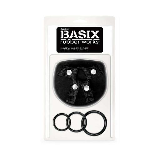 Basix Rubber Works Universal Harness Plus Size Black