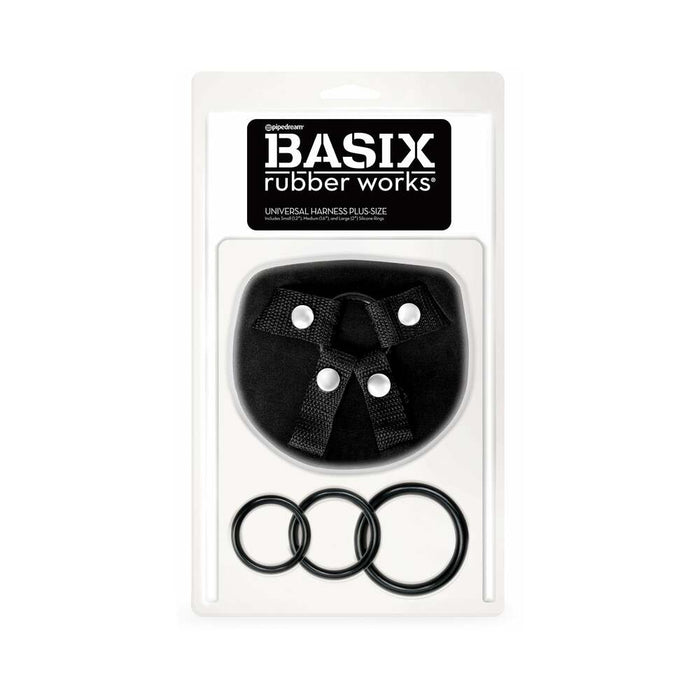 Basix Rubber Works Universal Harness Plus Size Black