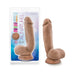 Au Naturel Macho 8.5 in. Posable Dual Density Dildo with Balls Tan