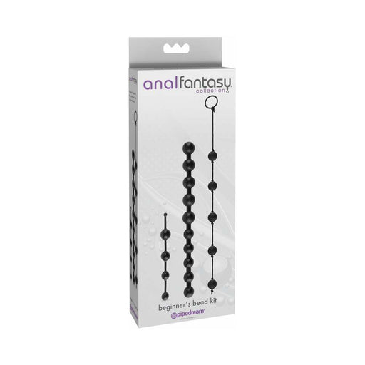 Anal Fantasy Collection 3-Piece Silicone Beginner''s Bead Kit Black