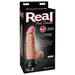 Real Feel Deluxe No. 2 Realistic 6.5 in. Vibrating Dildo With Balls and Suction Cup Beige