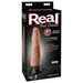 Real Feel Deluxe No. 3 Realistic 7 in. Vibrating Dildo With Suction Cup Beige