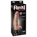 Real Feel Deluxe No. 9 Realistic 9.5 in. Vibrating Dildo With Balls and Suction Cup Beige