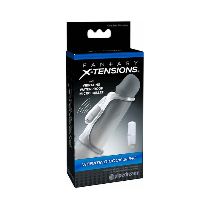 Fantasy X-tensions Vibrating Cock Sling Clear