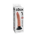 King Cock 7 in. Vibrating Cock Poseable Dildo With Suction Cup Beige