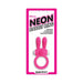 Neon Rabbit Ring Vibrating Silicone Cockring With Ears Pink