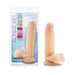 Au Naturel 7 in. Posable Dual Density Dildo with Balls Beige