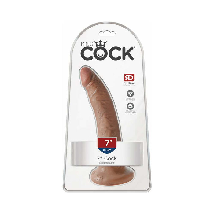 King Cock 7 in. Cock Realistic Dildo With Suction Cup Tan