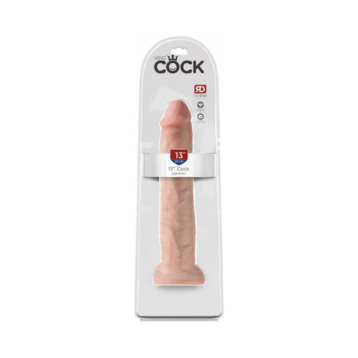 King Cock 13 in. Cock Realistic Dildo With Suction Cup Beige