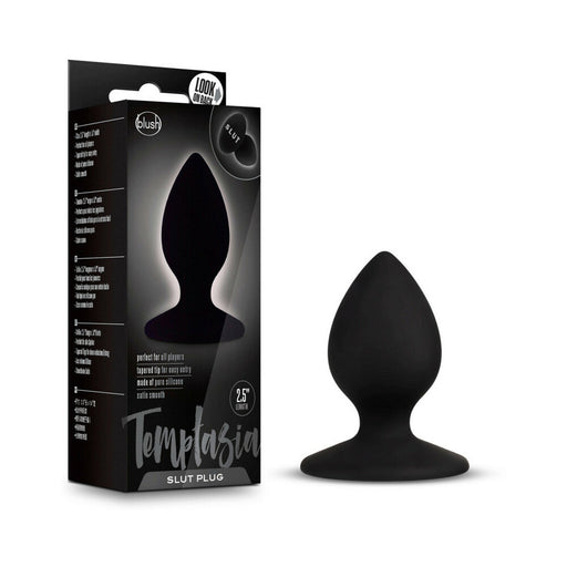 Temptasia ''Slut'' Silicone Anal Plug Black