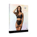 Le Desir Bliss 2-Piece Fishnet Bra & Gartered Panty Set Black O/S