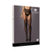 Le Desir Fishnet and Lace Garter belt Stockings Black O/S
