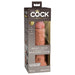 King Cock Elite 8 in. Dual Density Silicone Cock Realistic Dildo With Suction Cup Tan