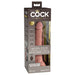 King Cock Elite 7 in. Vibrating Realistic Dildo With Suction Cup Beige