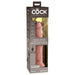 King Cock Elite 9 in. Vibrating Dual Density Silicone Realistic Dildo Beige