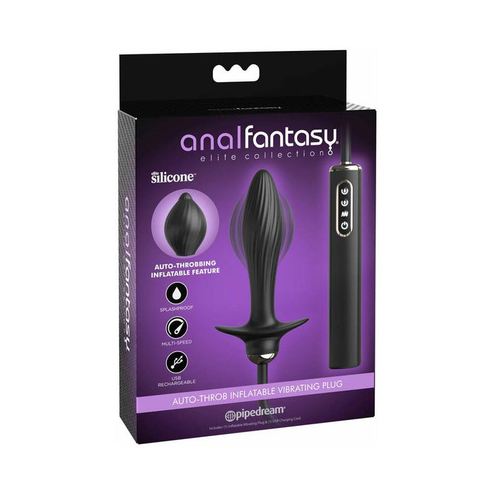 Anal Fantasy Elite Collection Auto-Throb Inflatable Vibrating Plug Black