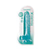 RealRock Crystal Clear Realistic 10 in. Dildo With Balls and Suction Cup Turquoise