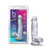 B Yours Diamond Gleam 7 in. Dildo with Balls Clear