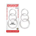 Enhancer Silicone Cockrings Clear Set of 3