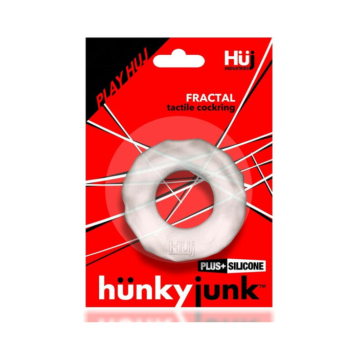 Hunkyjunk Fractal Tactile Cockring Clear Ice