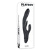 Playboy Rapid Rabbit Rechargeable Silicone Dual Stimulation Vibrator Black