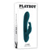 Playboy Lil Rabbit Rechargeable Silicone Dual Stimulation Vibrator Deep Teal