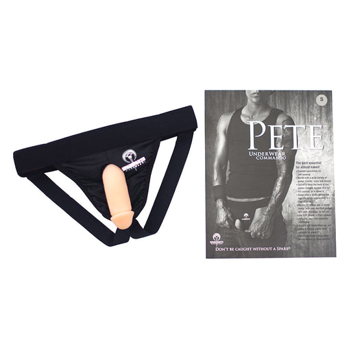 SpareParts Pete Commando Nylon Packing Jock Black Size L