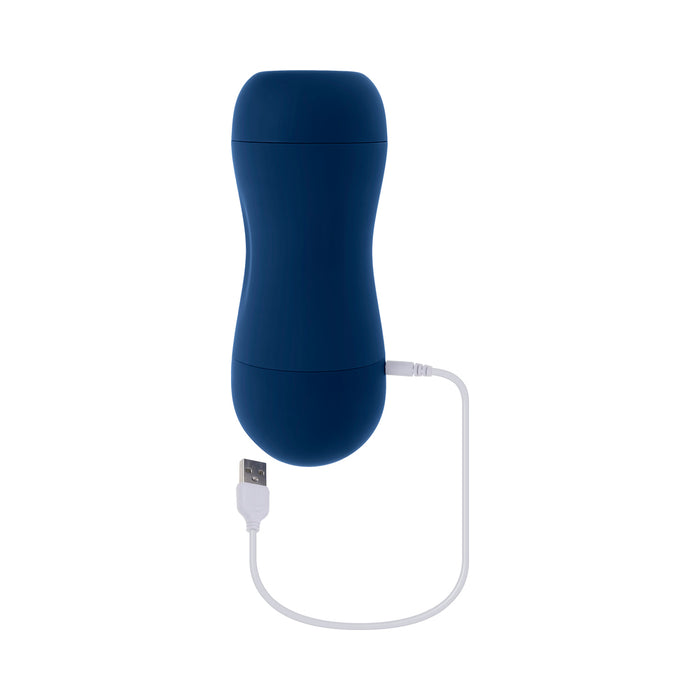 Playboy Gusto Rechargeable Sucking & Vibrating Stroker TPE Navy
