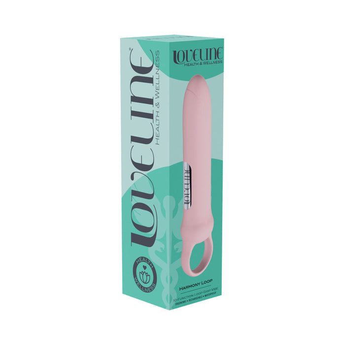 LoveLine Harmony Loop Grip Vibe Liquid Silicone Pink