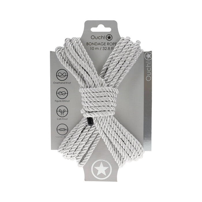 Ouch! Bondage Rope 10 m Nylon Silver