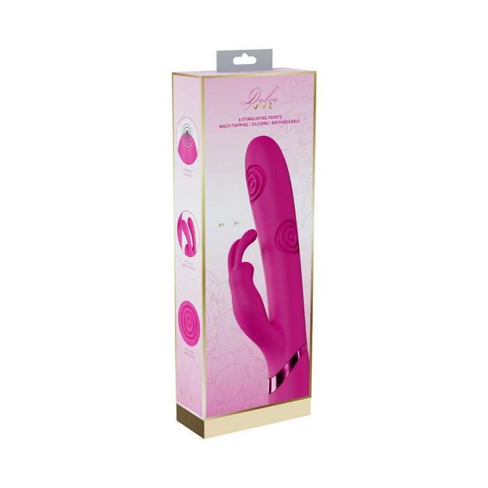 VIVE Mimi Rechargeable G-Spot Vibrating and Tapping Rabbit Pink