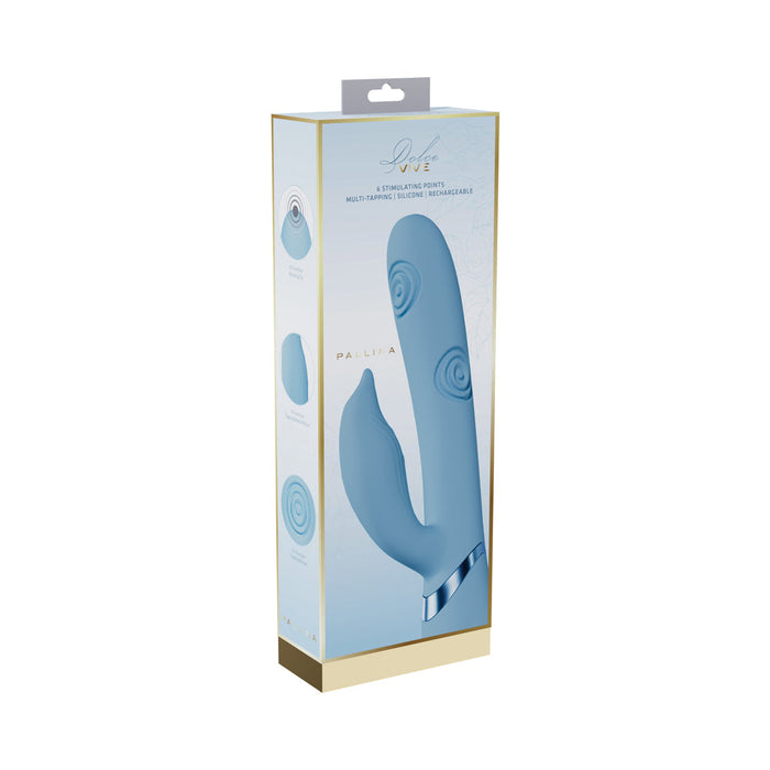 VIVE Pallina Rechargeable G-Spot and Tapping Beads Clit Stimulator Blue