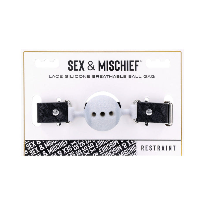 Sportsheets Sex & Mischief Lace Silicone Breathable Ball Gag