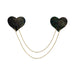 Pastease Chains: Black Shattered Disco Ball Heart with Gold Chains Pasties