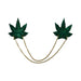 Pastease Chains: Shattered Glass Disco Ball Green Weed with Gold Chain Pasties