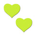 Pastease Love: Glow-in-the-Dark Neon Yellow Heart Pasties Nipple Covers