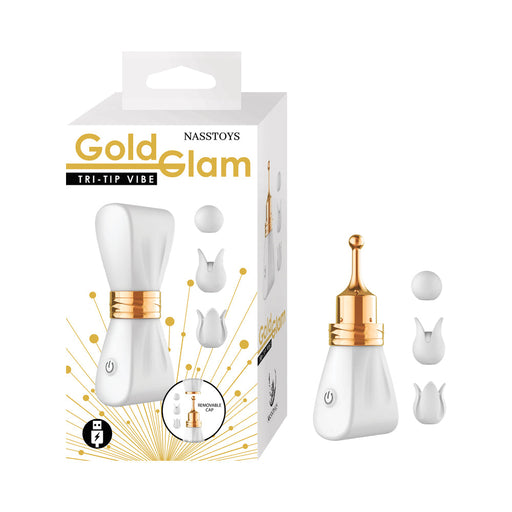Gold Glam Tri-Tip Vibe White