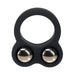 LEVELZ Liquid Silicone Double Weighted Ball Cock Ring Black