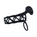 LEVELZ Vibrating Cage Silicone Cock Sleeve & Ball Ring Black