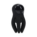 LEVELZ Digital Vibrating Silicone Penis Head Stimulator with Tentacles Black